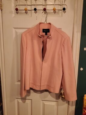 Michaels Blush Pink Zip-Front Blazer Jacket